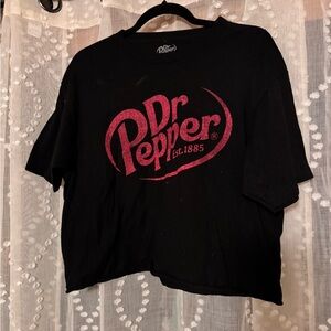 Dr Pepper Black T-Shirt with Red Logo